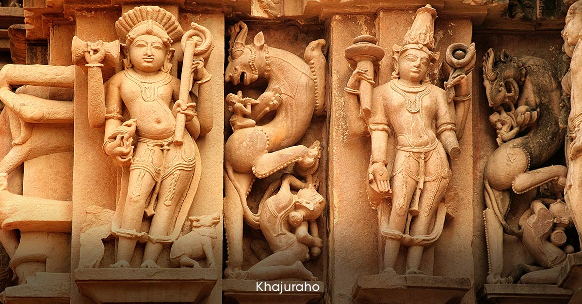 Sculpture of Khajuraho Temple
