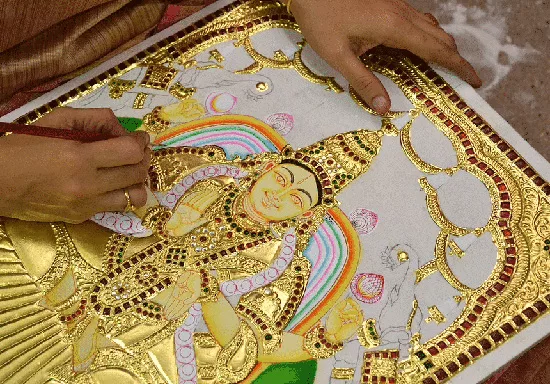 Thanjore Painting Making process 